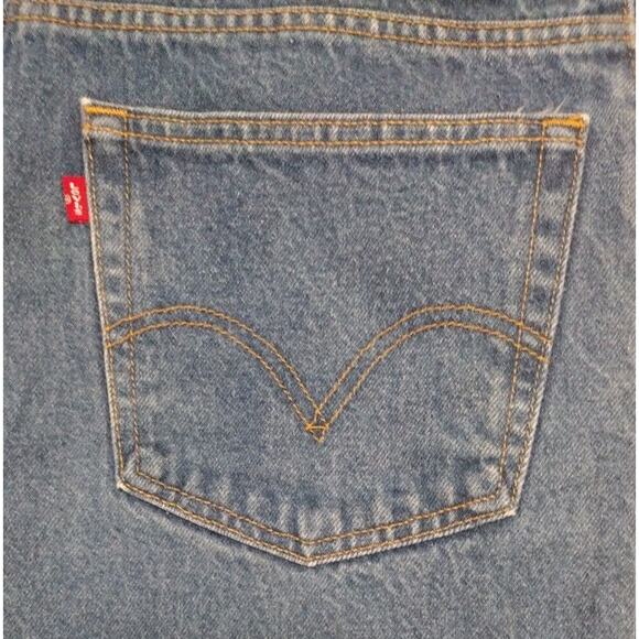 Levi's 517 Men's 38x30 Bootcut Jeans Dark Wash Blue Denim Straight Cotton Blend - Picture 3 of 9